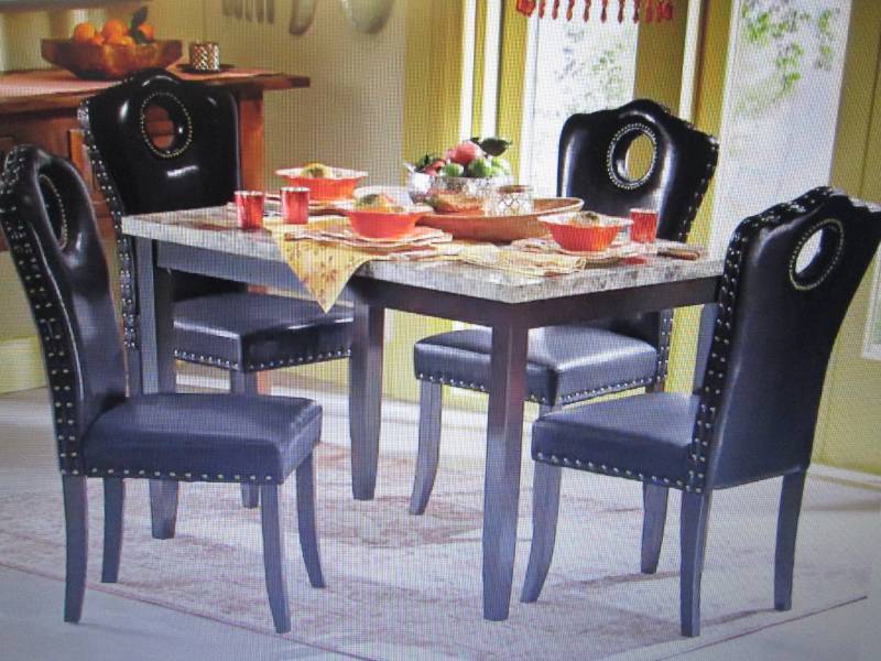 Marble-Look Dining Table open box R...