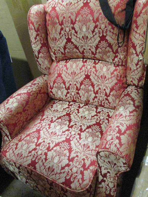 Microfiber Wingback Recliner open p...