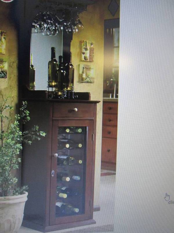 Locking Wine Cabinet open box Retai...
