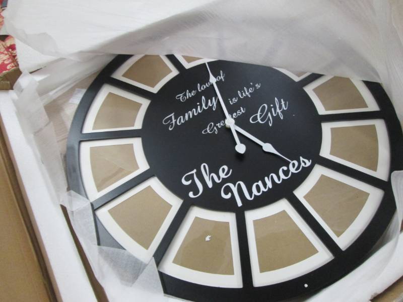 Personalized Photo Frame Clock open...
