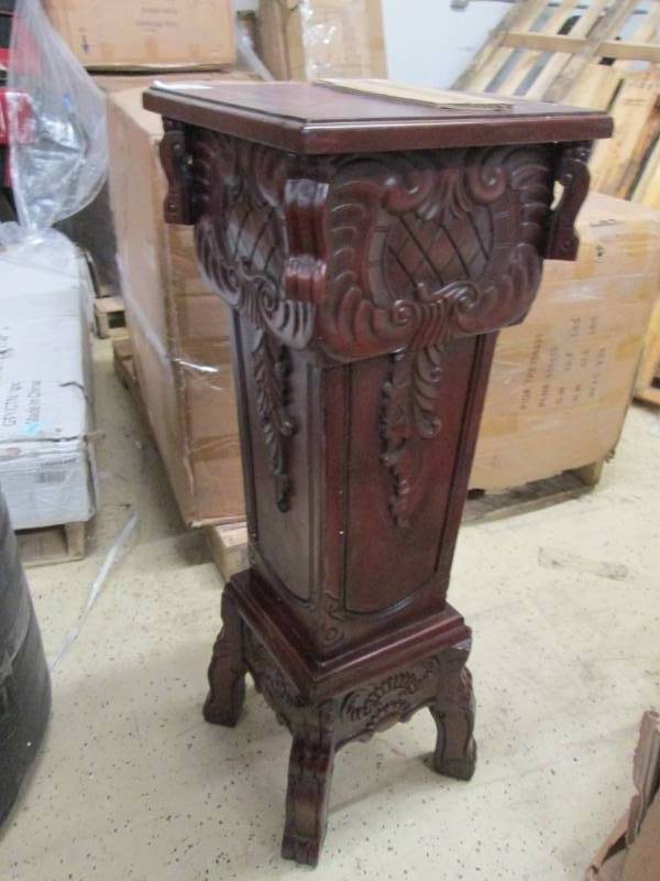 Hand-Carved Pedestal open box Retai...