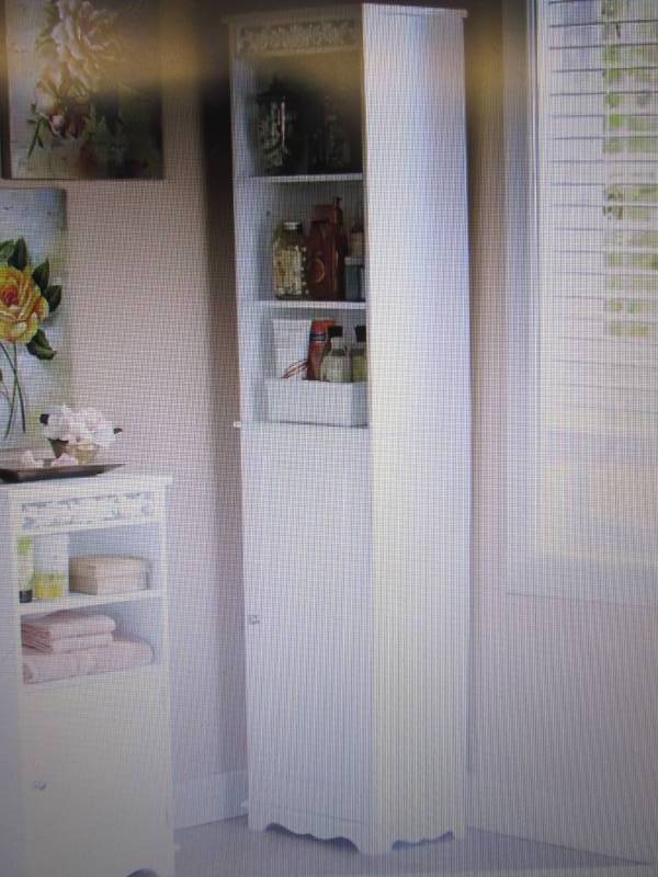 Victorian Rose Tall Cabinet open bo...