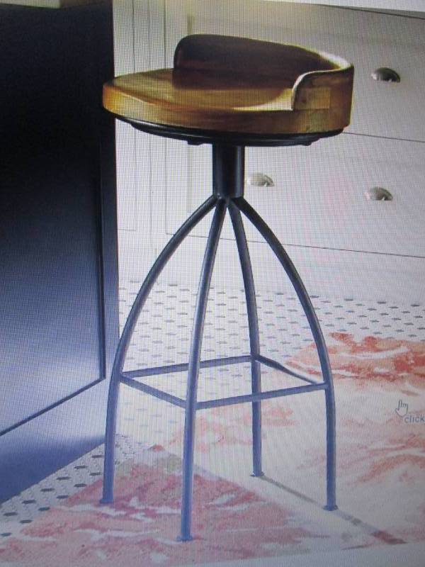 Blake Wood Seat Stool open box Reta...
