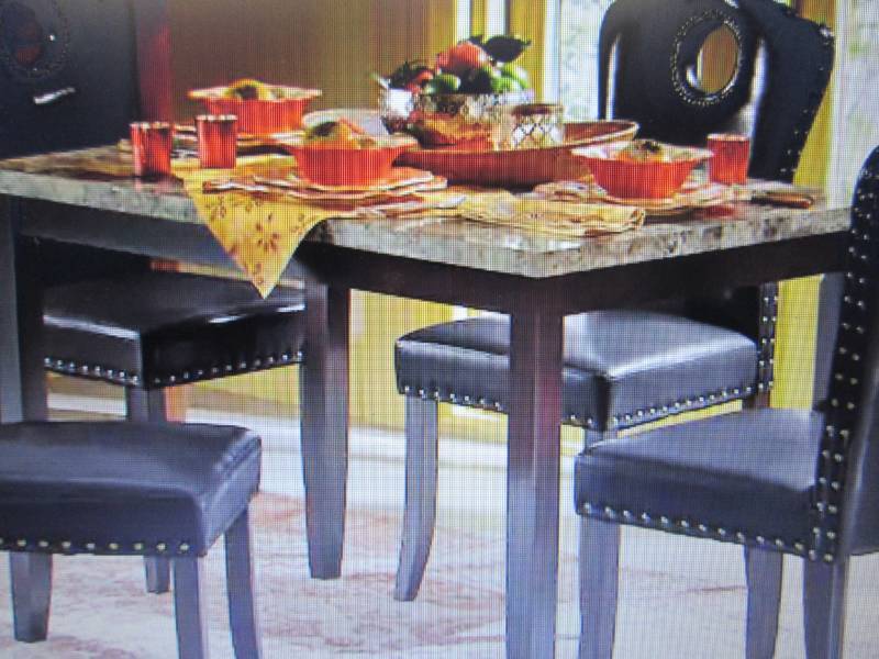 Marble-Look Dining Table open box R...