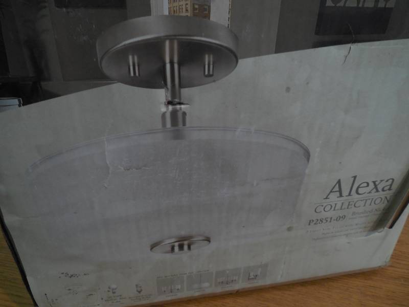 Progress Lighting 4-Light Bath with Etched Opal Glass Shades, Brushed Nickel