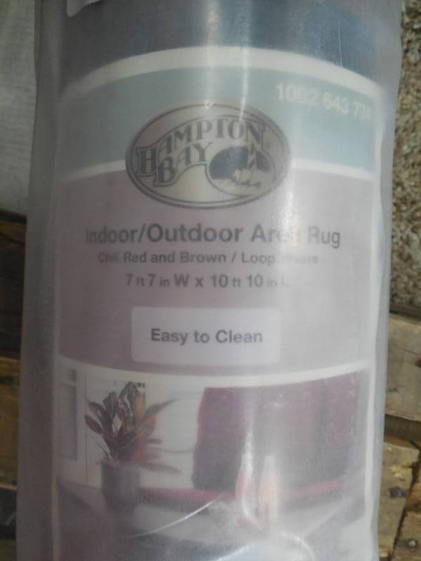 Loop Border Chili Red and Brown 8 ft. x 10 ft. IndoorOutdoor Area Rug
