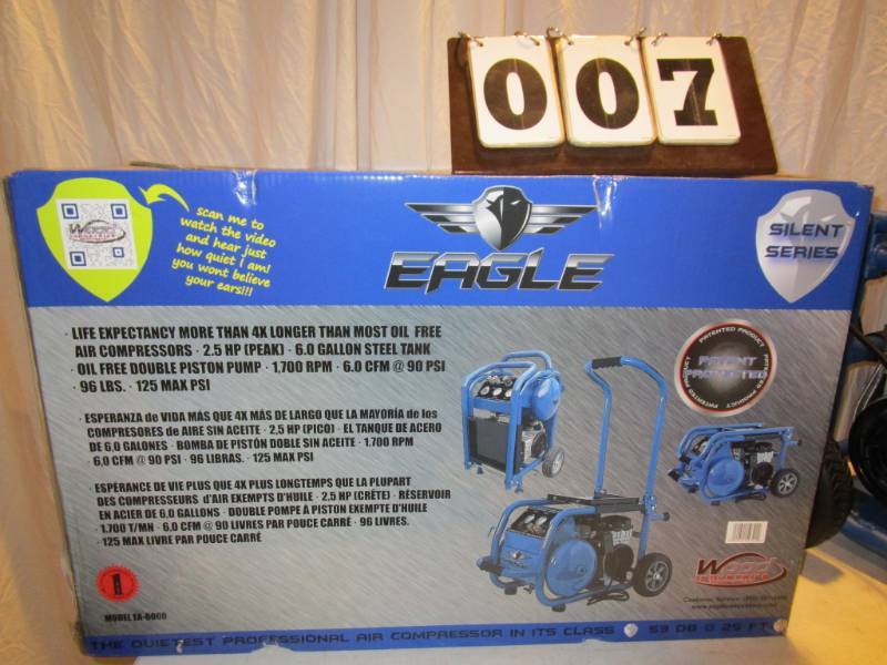 Eagle Silent Series 6 Gallon Portable Air Compressor