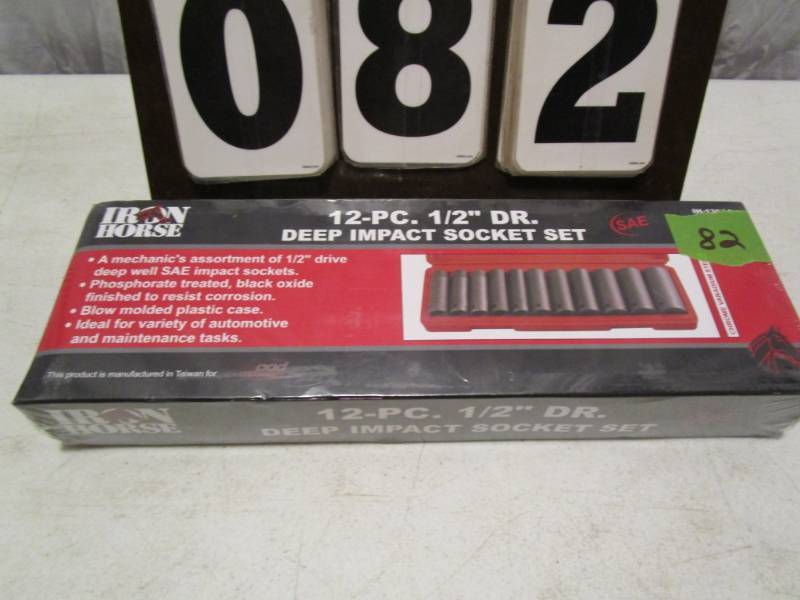 Iron Horse 12 pc Deep Impact Socket Set - SAE