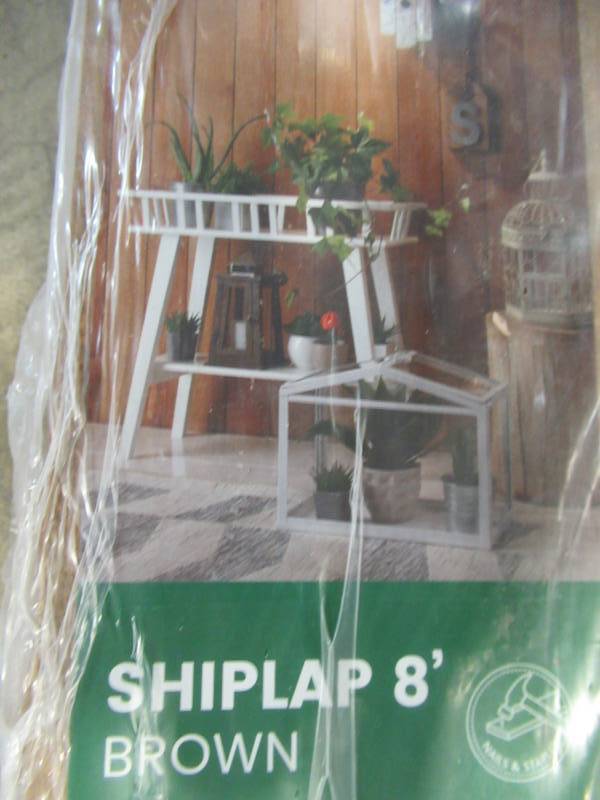 lot 22 image: Timberwall Shiplap 12.9-sq ft BROWN Wood Wall Plank Kit, 838711
