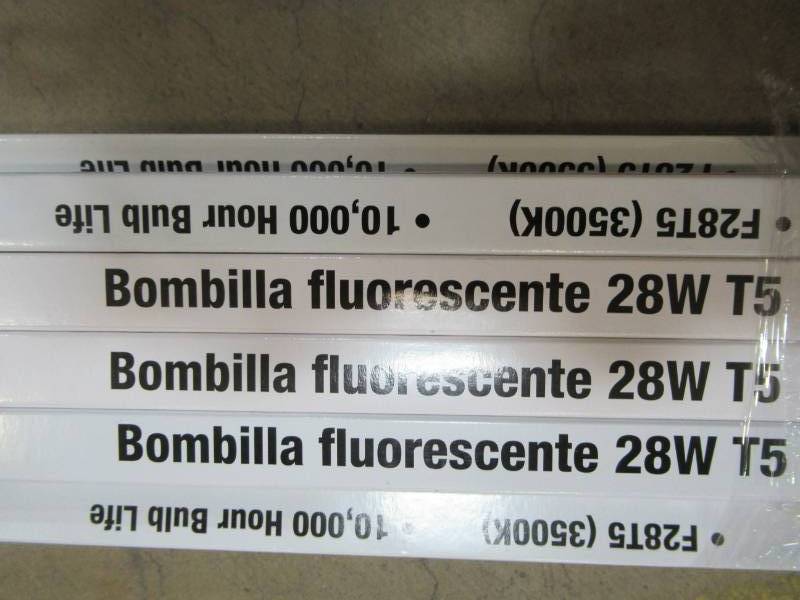 lot 69A image: 16 Utilitech 46-in Miniature Bi-pin (T5) 3500 K Warm White Fluorescent Light Bulb G-F28T5-835