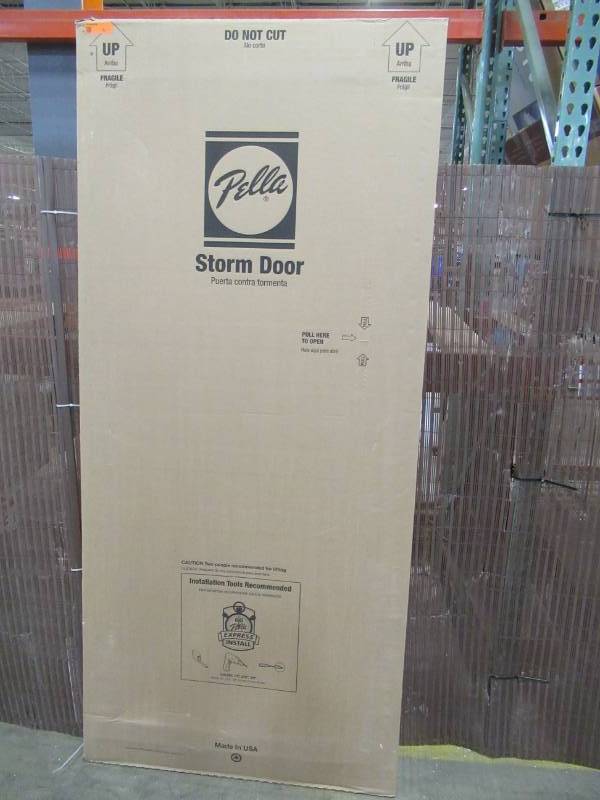 lot 205 image: Pella Select Brown Full-View Aluminum Storm Door (Common 36-in x 81-in Actual 35.75-in x 79.875-in) 6000LE042