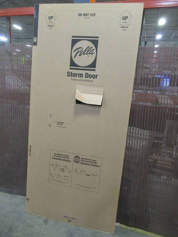 lot 206 image: Pella Select Aluminum 36-in x 81-in Brown Storm Door Frame, 90562