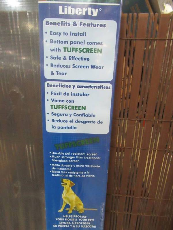 lot 207 image: Screen Tight Natural Wood UnfinishedUnhinged Screen Door (Common 36-in x 80-in Actual 36-in x 80-in), WLIB36