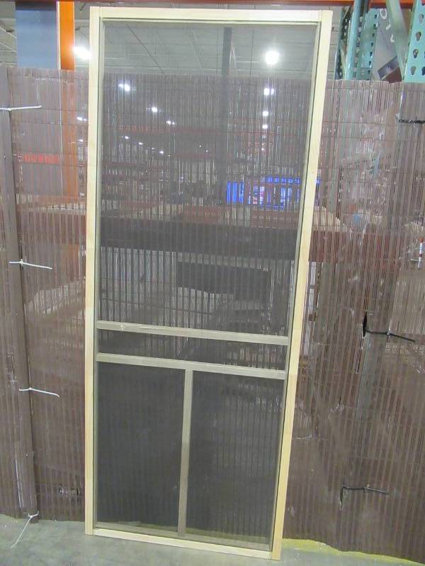 lot 209 image: Screen Tight Natural Wood UnfinishedUnhinged T-Bar Screen Door (Common 32-in x 80-in) WTBAR32