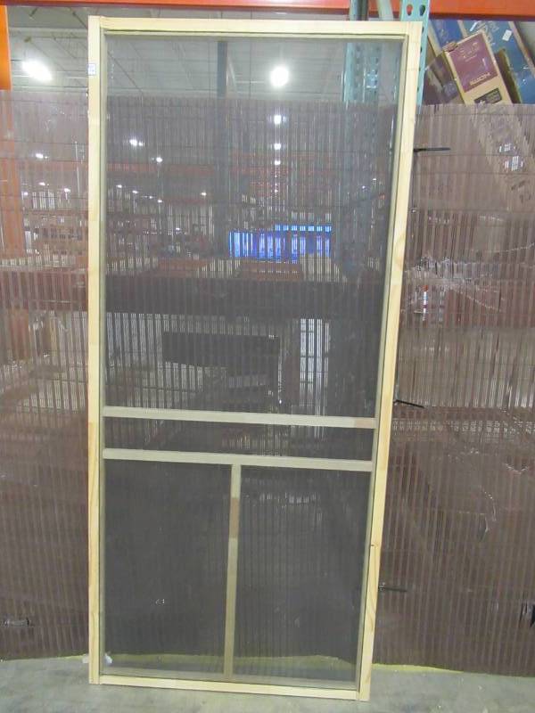lot 210 image: Screen Tight Natural Wood UnfinishedUnhinged T-Bar Screen Door (Common 36-in x 80-in) WTBAR36