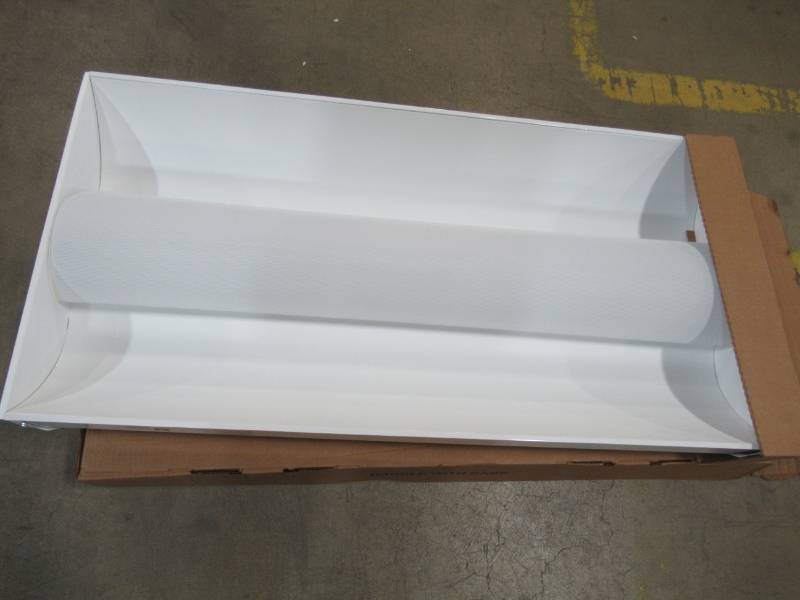 lot 227 image: Lithonia Lighting 2 ft. x 4 ft. White Avante Volumetric Fluorescent Troffer, GEB10IS