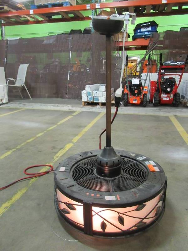 lot 248 image: Fanimation Studio Collection Eastview 23-in Dark bronze Indoor Downrod Mount Ceiling Fan with Light Kit and Remote (3-Blade) LP8074SLAZ