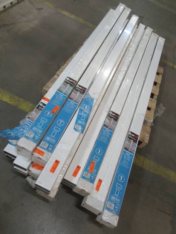 lot 19 image: 11 Fiberon (Actual 3.5-in x 4-in x 8-ft) Traditional 2-Pack White Composite Deck Handrail RL PK 96IN FLAT WH