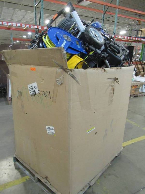 lot 1 image: UNCHECKEDUNTESTED WHOLESALE PALLET OF LARGE POWER AND SHOP EQUIPMENT.