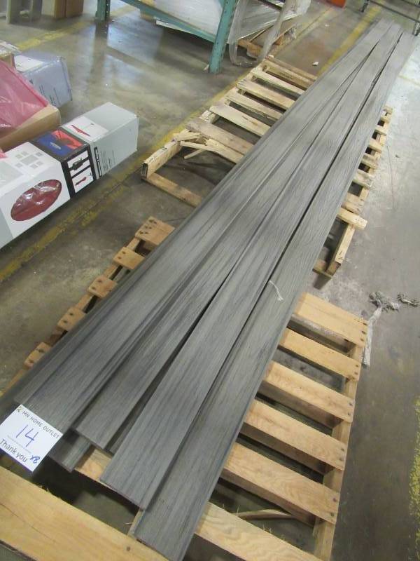 lot 14 image: 8 Trex Transcend 20 X 5 12 X 1  Winchester Grey Composite Grooved Deck Boards