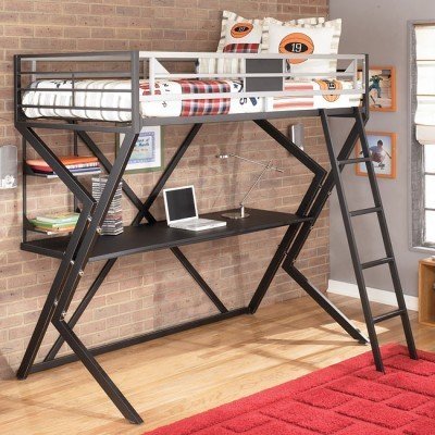 lot 2 image: Twin Size Loft Bed - Needs assembly