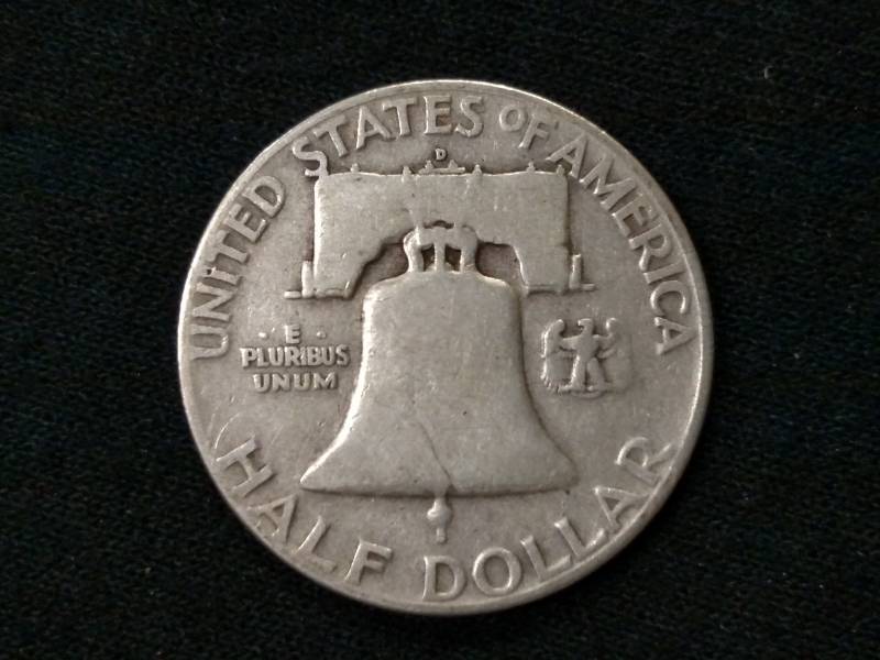 1950 D Franklin Silver Half Dollar...