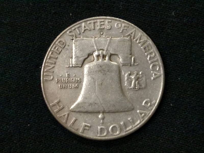 1954 D Franklin Silver Half Dollar...