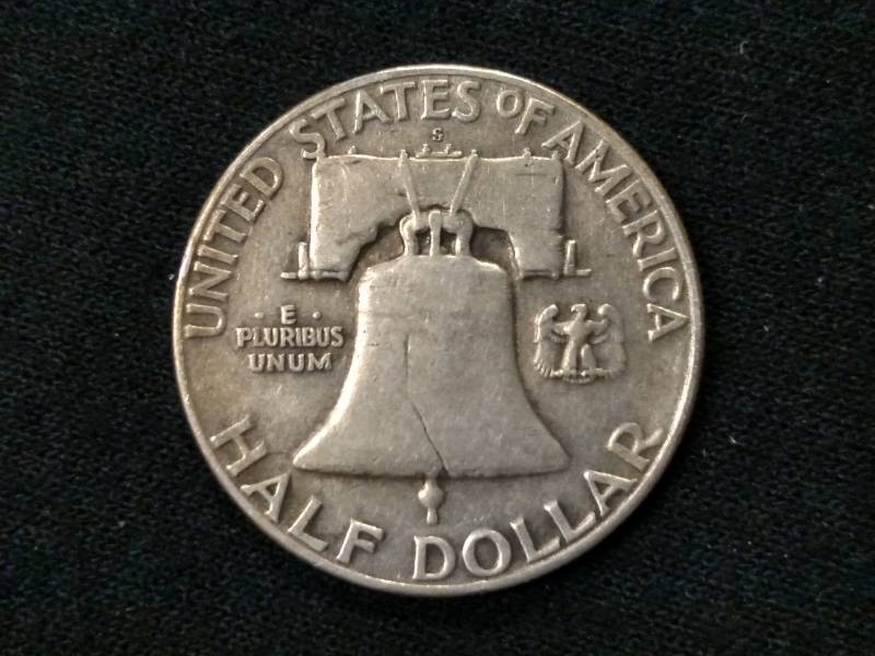 1954 S Franklin Silver Half Dollar...