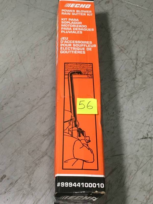 lot 56 image: ECHO Standard Rain Gutter Cleaning Kit for Leaf Blowers  open box in like new condition
