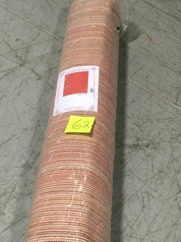 lot 62 image: Ottomanson Contemporary Solid Orange 5 ft. x 7 ft. Shag Area Rug not used