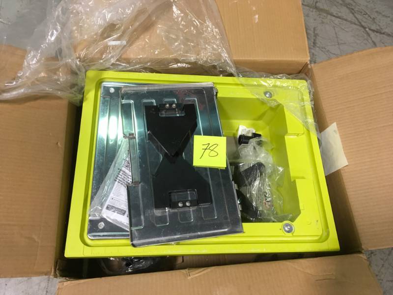 lot 78 image: Ryobi 7 in. 4.8 Amp Tabletop Tile Saw in good working condition