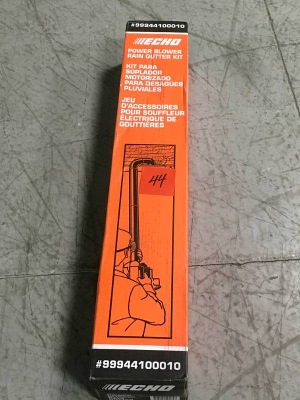 lot 44 image: ECHO Standard Rain Gutter Cleaning Kit for Leaf Blowers open box in like new condition