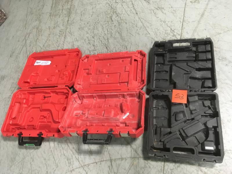 lot 53 image: LOT 3 EMPTY CASES (1) DEWALT AND (2) MILWAUKEE