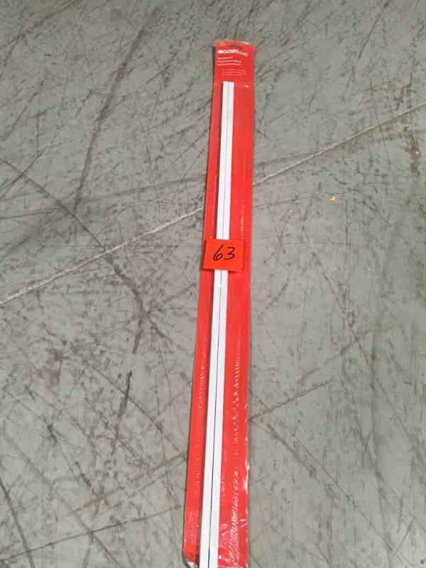 lot 63 image: ClosetMaid 86 in. Shelf Support Pole for Wire Shelving open box in like new condition