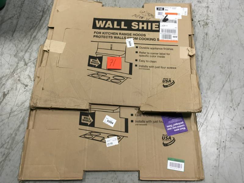 lot 71 image: Broan SP3004 Backsplash Range Hood Wall Shield, 24 by 30-Inch, Stainless Steel