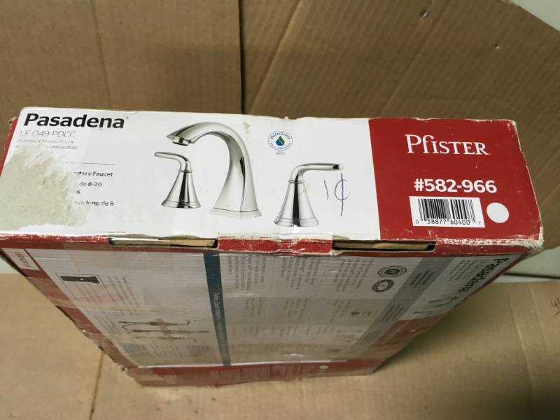 lot 93 image: Pfister Pasadena 8 in. Widespread 2-Handle Bathroom Faucet in Polished Chrome USEDin good condition