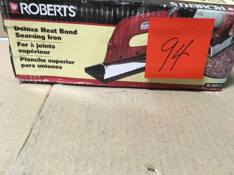 lot 94 image: Roberts Deluxe Heat Bond Carpet Iron with Non-Stick Grooved Base USED in good condition