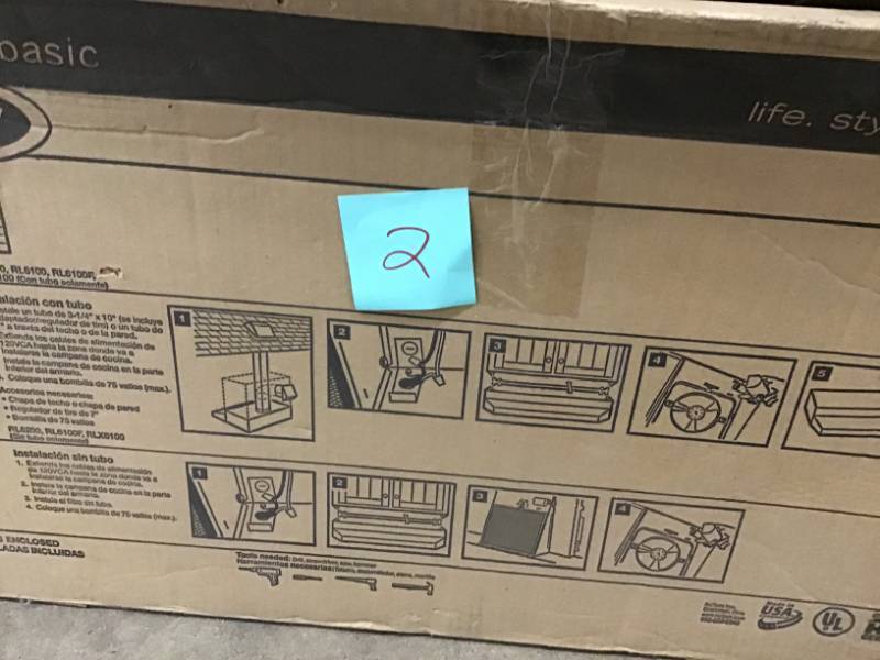 lot 2 image: NuTone RL6200 Series 30 in. Ductless Under Cabinet Range Hood with Light in White open box in like new condition