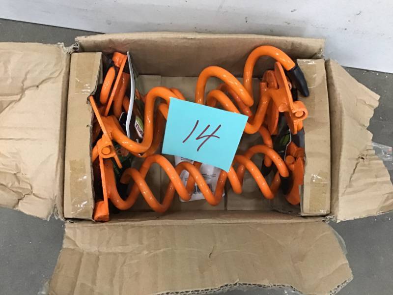 lot 14 image: Vortex 8 in. Steel Folding Ring Spiral Ground Anchor open box in like new condition