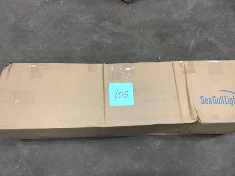 lot 105 image: Sea Gull Lighting Windgate 4-Light Brushed Nickel Vanity Fixture open box in like new condition