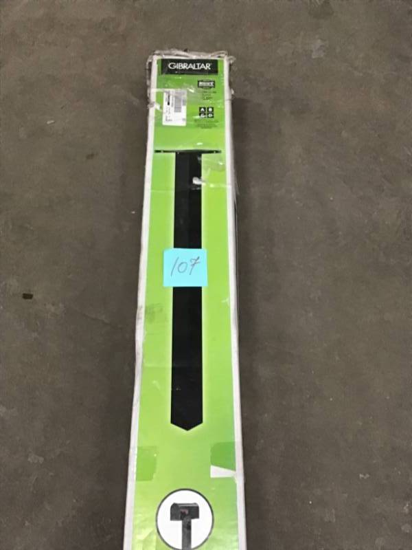 lot 107 image: Gibraltar Mailboxes Brighton Aluminum Top Mount Mailbox Post, Black open box in like new condition