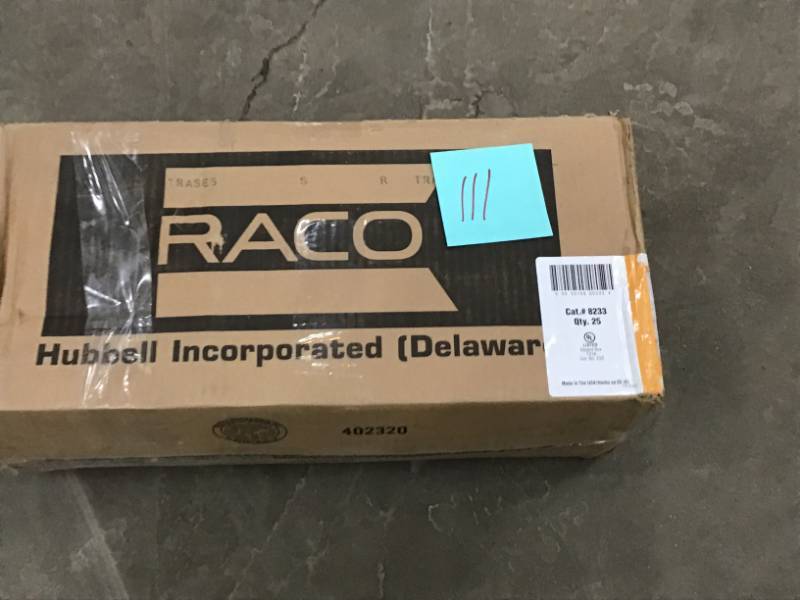 lot 111 image: 4 IN. SQUARE WELDED BOXES - 2-18 IN. DEEP WITH CONDUIT KOS QTY 25 not used