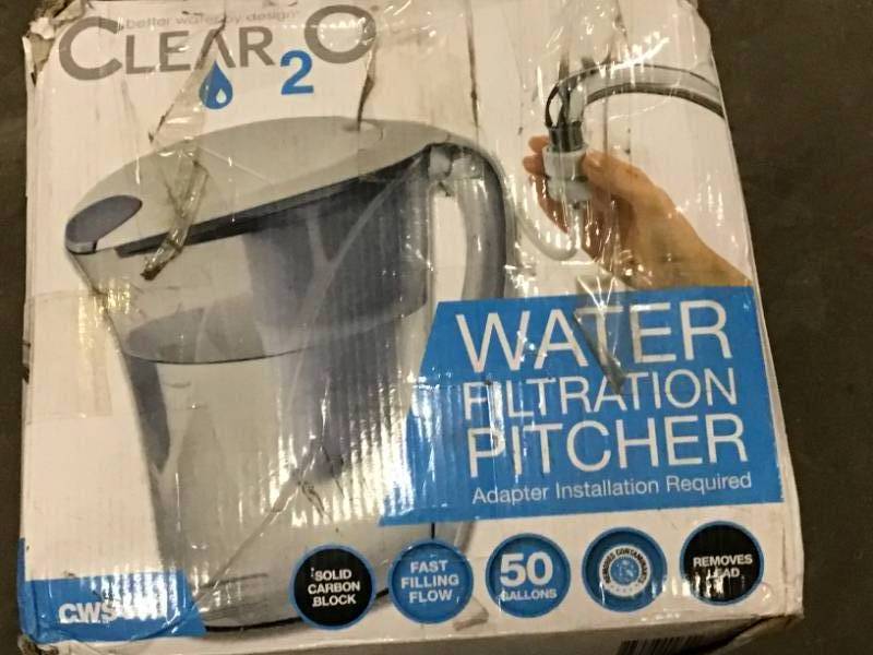 lot 119 image: Clear2O 9-Cup Capacity Advanced Filter Water Pitcher good condition