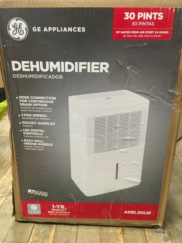 GE 30 pt. Dehumidifier open box in good condition