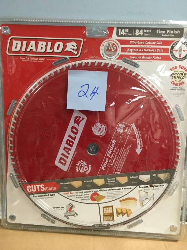 Diablo 14 in. x 84-Tooth Fine Finish Saw Blade open box in good condition