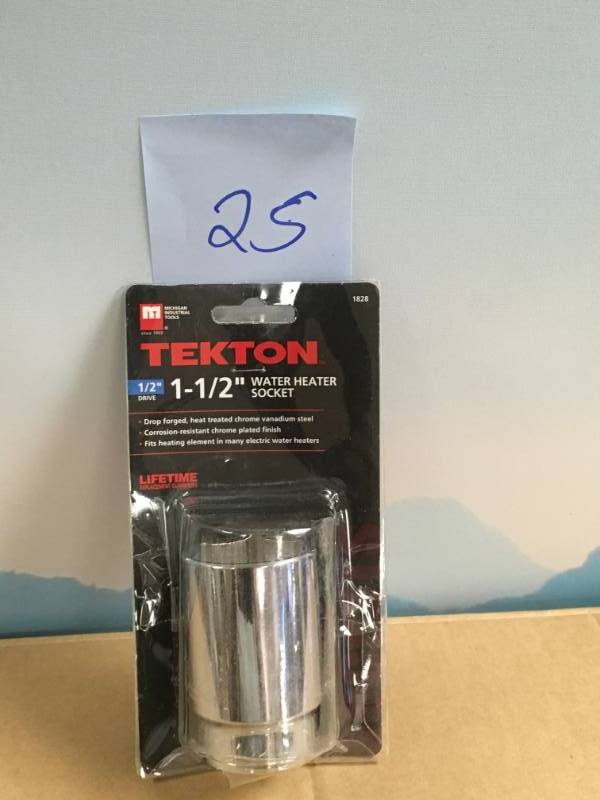 TEKTON 12 in. Drive 1-12 in. Water Heater Socket open box in good condition