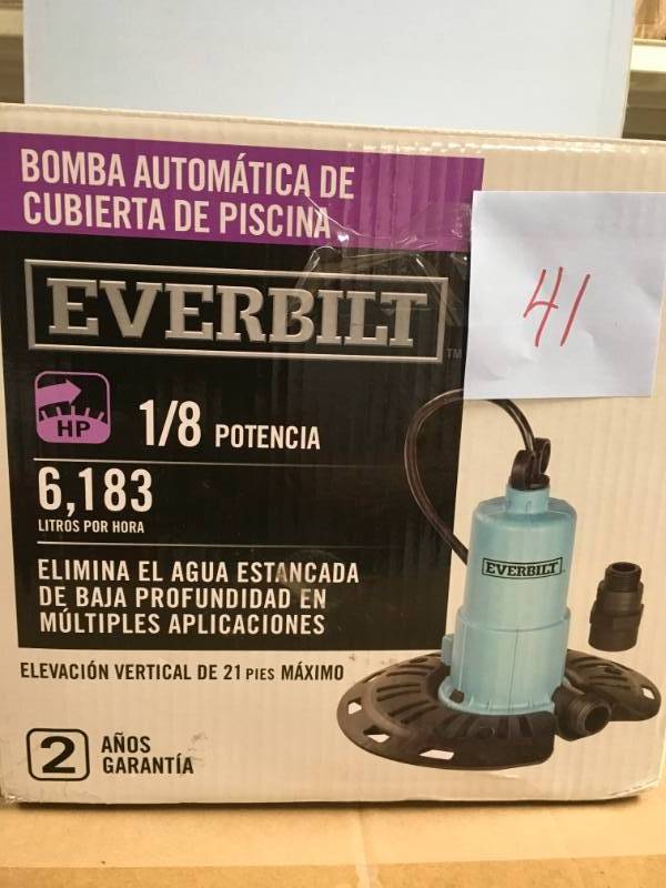 Everbilt 18 HP Pool Cover Pump PC00801G open box in good condition