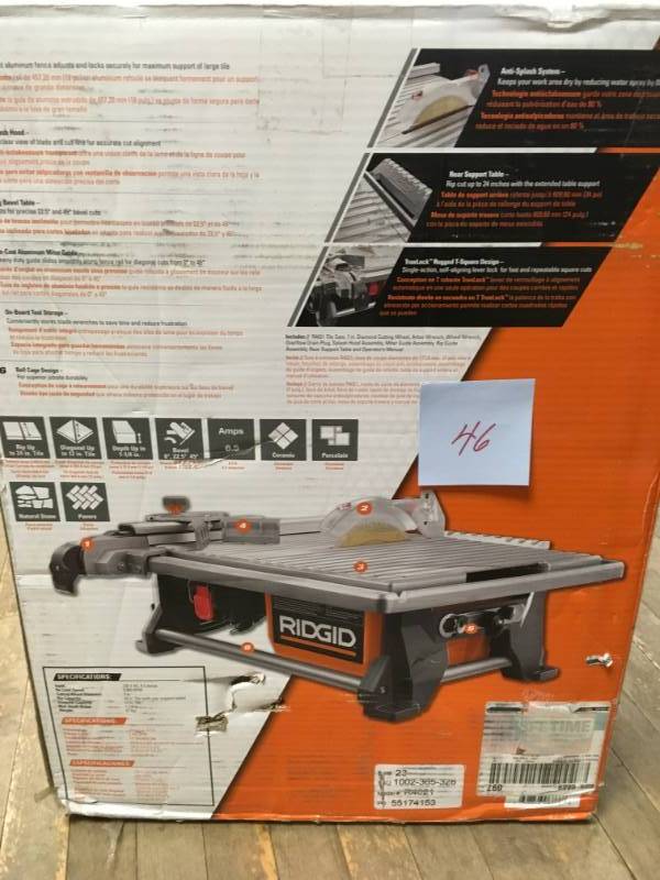 RIDGID 120-Volt 7 in. Table Top Wet Tile Saw USED in good condition
