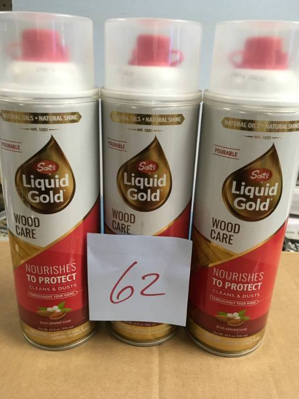 LOT OF 3 CANS Scotts Liquid Gold Pourable Wood Cleaner & Preservative, 20 oz open box in good condition