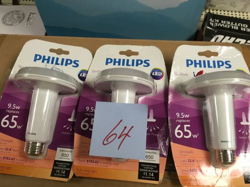 Philips 65-Watt Equivalent BR30 Dimmable LED SlimStyle Soft White (2700K) LOT 3 PCS